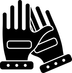 Illustration of gloves icon or symbol. - obrazy, fototapety, plakaty
