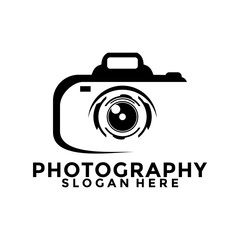 Camera logo icon vector, Simple Photography logo design template