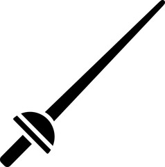 Isolated fencing icon in glyph style.