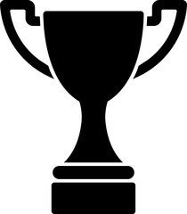 B&W illustration trophy cup icon.