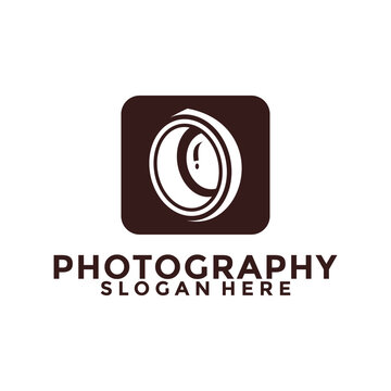 Photography logo vector, Lens Camera Photography logo template