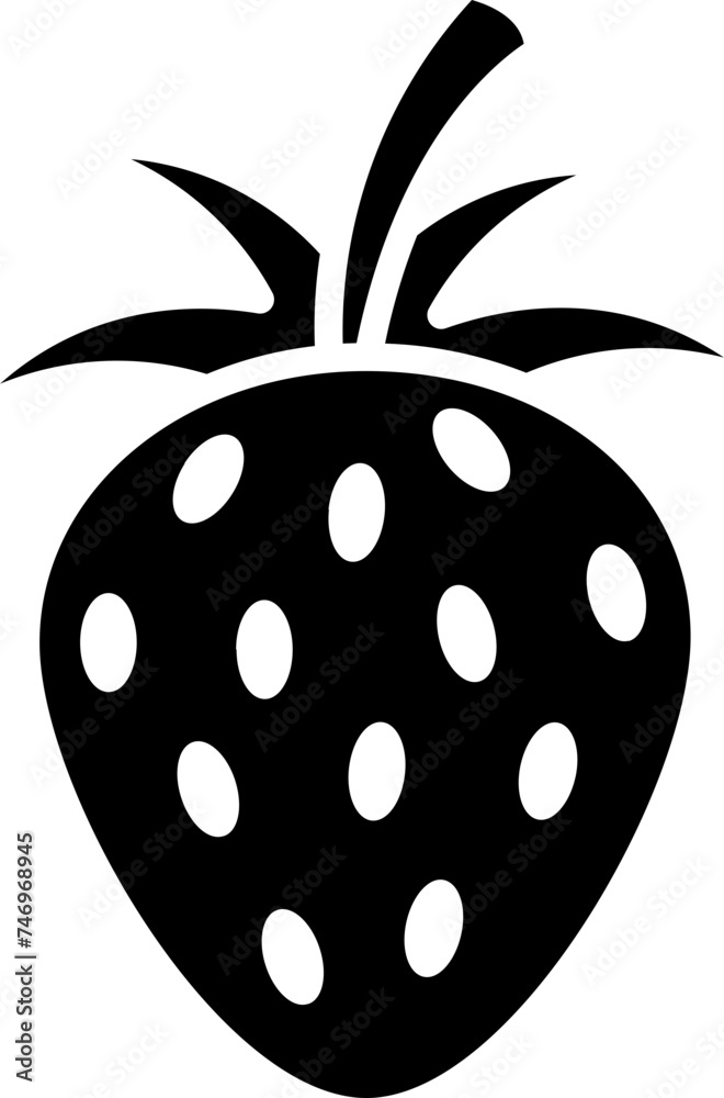 Wall mural Vector illustration of strawberry icon.