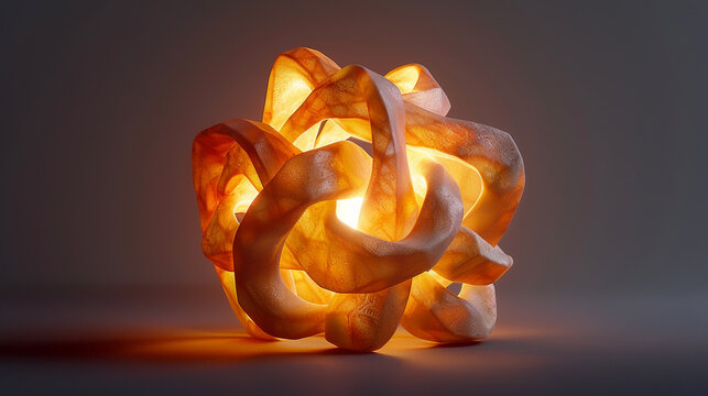 A 3D model showcasing a team united, with interlocking arms around a glowing core, symbolizing unbreakable dedication