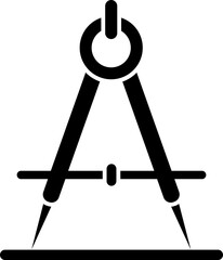 b&W compass icon in glyph style.