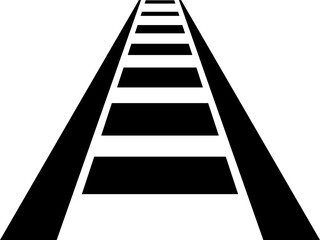 Illustration of railway track icon.