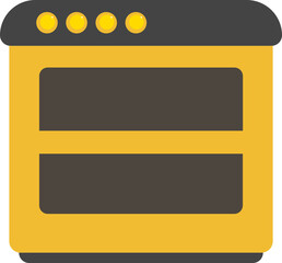 Drawer icon in black and yellow color.