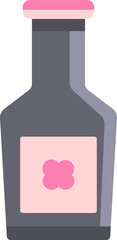 Illustration of cider drink bottle icon or symbol.