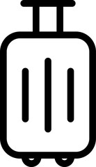 Obraz premium Isolated luggage icon in line art.