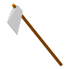 3D isometric of axe icon.