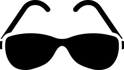 Flat style goggles icon in black color.