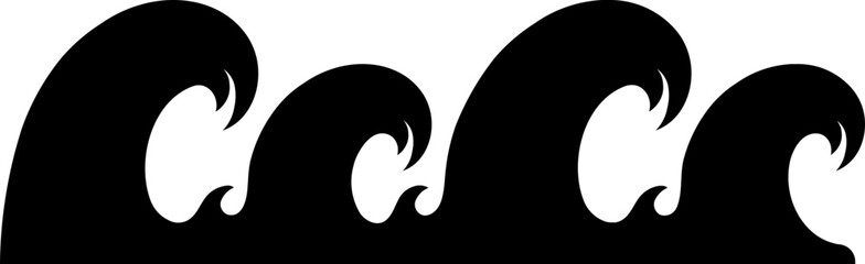 Glyph tsunami icon or symbol.