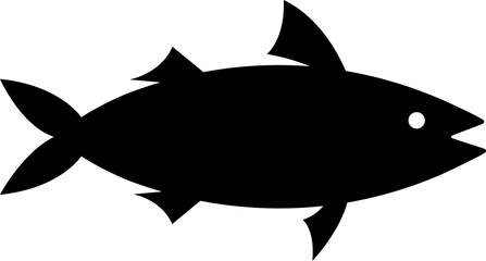 Fish icon in black color.