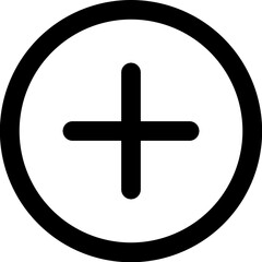 Line art illustration of add icon.
