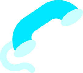 Telephone Receiver icon in blue color.