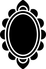 Illustration of mirror icon or symbol.