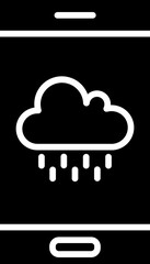 Weather app in smartphone icon or symbol.