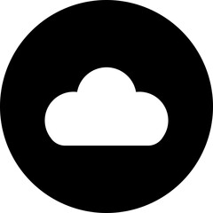 Cloud glyph icon in flat style.