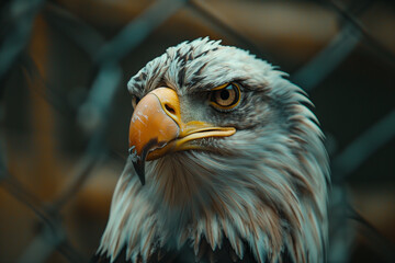 closeup shot of american bald eagle