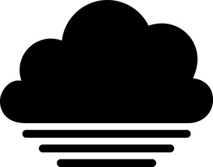 Illustration of Cloud icon in black color.