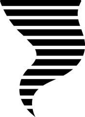 Fototapeta premium B&W illustration of Tornado icon.