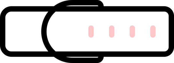 Isolated Strap icon in flat style.