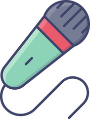Vector illustration of Microphone icon.