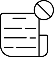 Medicine Prescription icon in black line art.