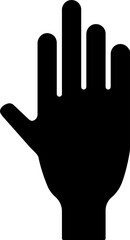 Obraz premium Flat style Glove icon in black color.