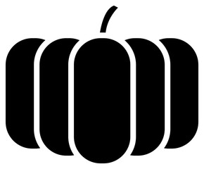 Illustration of Pumpkin Icon In Flat Style.