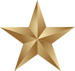 Obraz premium Vector illustration of golden paper origami star.