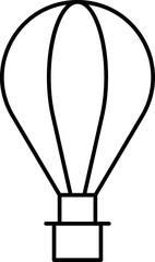 Adventure Or Hot Air Balloon Icon In Black Outline.