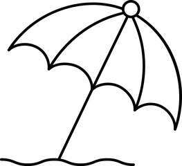 Umbrella Icon In Flat Style.