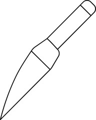 Scalpel or Knife Icon in Black Line Art.