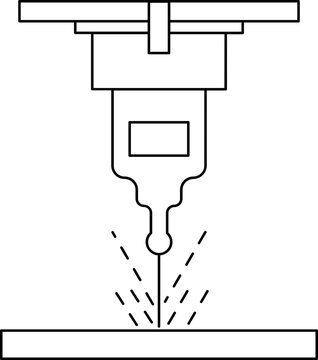 recommend clip art: Jackhammer Icon in Black Line Art.