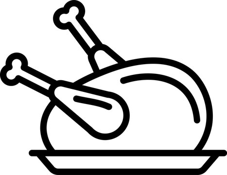 recommend clip art: Flat style chicken icon in line art.