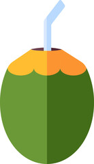 Vector illustration of coconut drink.