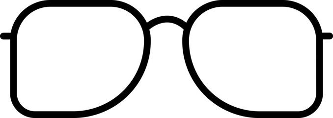 Black line art illustration of Goggles icon.
