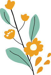 Fototapeta na wymiar leaves nature flowers spring illustration