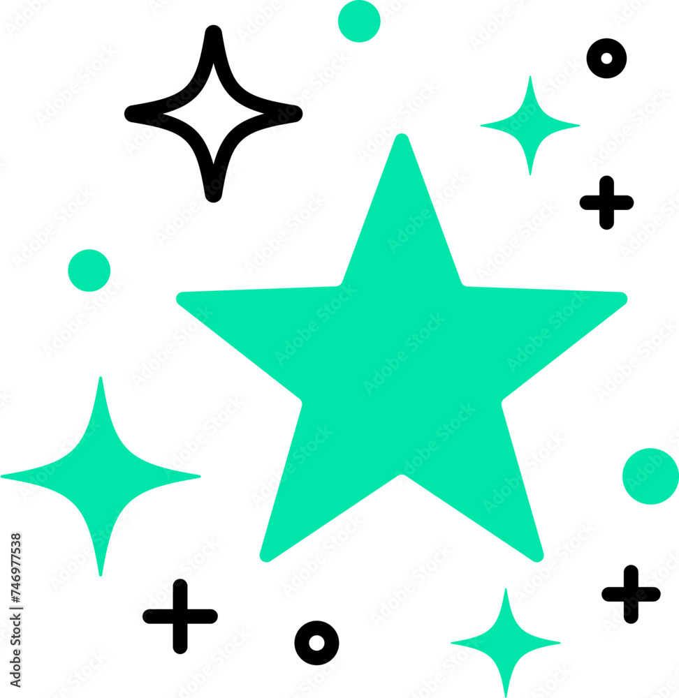 Poster Vector illustration of Stars icon.