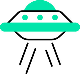 Vector illustration of UFO icon.