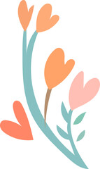 leaves nature flowers spring illustration