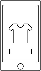 Online Shopping In Smartphone Icon In Flat Style.