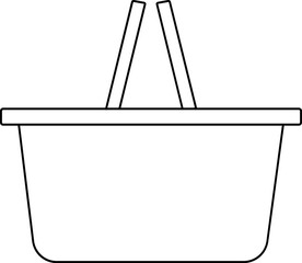 Illustration of Basket Icon In Flat Style.