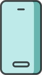 Smartphone icon in blue color.