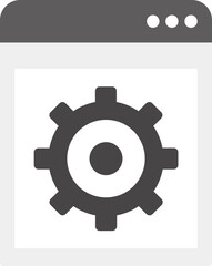 Web Development or Website Setting icon in gray and white color.