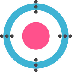 Target Point icon in pink and blue color.