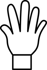Obraz premium Flat Style Glove or Hand Icon In Line Art.