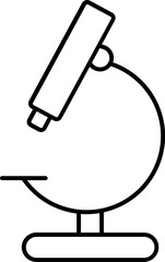 Flat style Microscope icon in outline.