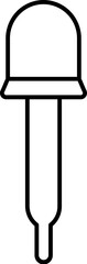 Fototapeta premium Line art illustration of Pipette or Dropper icon.