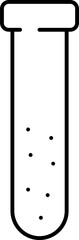 Chemical test tube icon black outline.